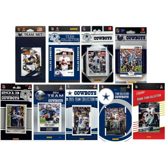 C&I Collectables COWBOYS917TS NFL Dallas Cowboys 9 Different Licensed Trading Card Team Sets