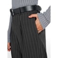 thumbnail image 5 of Women'S High Waisted Striped Loose Fit Straight Wide Leg Pants Business Work Casual Pants, 5 of 10