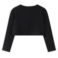 thumbnail image 7 of Mooqilaa Girls Knitted Cardigans, Long Sleeve Open Front Cropped Lightweight Kids Cardigan Sweaters Black Size 10-11 T, 7 of 7