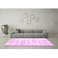 thumbnail image 3 of Ahgly Company Indoor Square Solid Pink Modern Area Rugs, 6' Square, 3 of 4