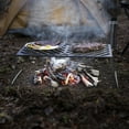 thumbnail image 5 of Ozark Trail Pre-Seasoned Cast Iron Grill Grate with Grid Rack, Heavy-Duty Cooking Surface for Campfire & Outdoor Grilling, 5 of 6