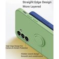 thumbnail image 5 of Compatible with A14 5G Case with Ring Kickstand Green, Phone A14 5G Case Silicone Liquid with Soft Microfiber Lining Slim Shockproof Protective Cover (Green), 5 of 14
