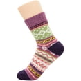 thumbnail image 2 of Zando 5 Pairs Womens Wool Socks Winter Fuzzy Socks Thick Soft Warm Knit Cozy Themal Causal Sock Crew Casual Socks US 5-10, 2 of 6