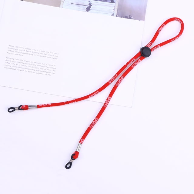 ELAYARD 4Pcs Red Adjustable Sports Glasses Rope Anti Lost Belt Lightweight for Movement Eyewear