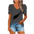 thumbnail image 1 of Blusas de Manga Corta para las Mujeres, Blusa de Camiseta Suelta Casual Hecha de Tela Cómoda para Todo el Uso Diario de Temporada, Blusas para las Mujeres Casual, 1 of 1