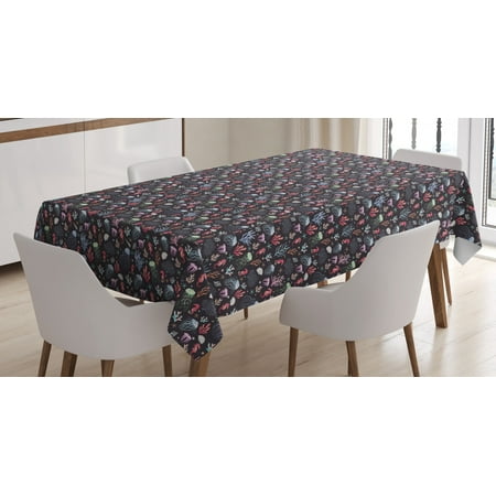 

Under the Sea Tablecloth Pattern with Watercolor Sea Life Animals Coral Seahorse and Jellyfish Design Rectangular Table Cover for Dining Room Kitchen 60 X 84 Inches Multicolor by Ambesonne