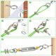 thumbnail image 5 of Percha? Tensores M5 Para Cables Cable De Acero Recubierto De Pvc De 100 Pies Cable De Metal Resistente De 1/8 "" Y Cuerda De Alambre Para Tendedero/Kit Para Colgar Luces De Cadena/Soporte Para Plantas, 5 of 5