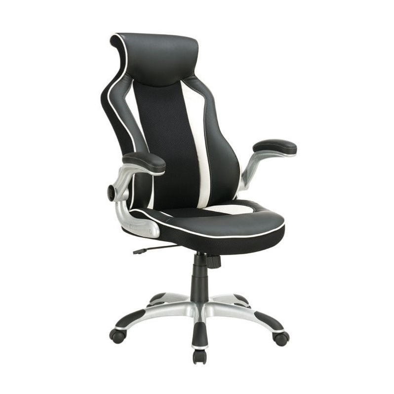 Coaster "Race Car" High Back Leather Ergonomic Gaming Office Chair