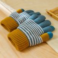 thumbnail image 4 of YABCSAZ Women's Jacquard Knit Thermal Gloves, Winter Thermal Gloves Touchscreen Fleece Lined Windproof Knit Gloves for Women Warm Mittens, Light Blue, 4 of 4