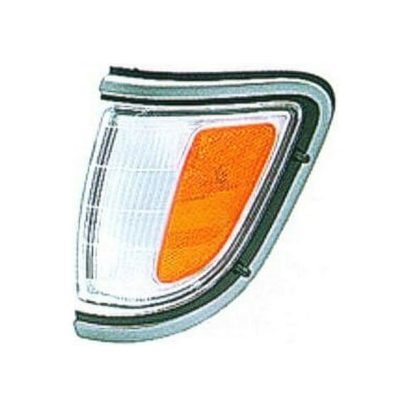 Front Left Driver Side Turn Signal Assembly - Black Trim - Compatible with 1995 - 1996 Toyota Tacoma RWD