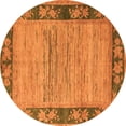 thumbnail image 1 of Ahgly Company Indoor Round Oriental Orange Modern Area Rugs, 7' Round, 1 of 4