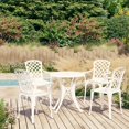 thumbnail image 1 of vidaXL 5 Piece Bistro Set Cast Aluminium White, 1 of 5