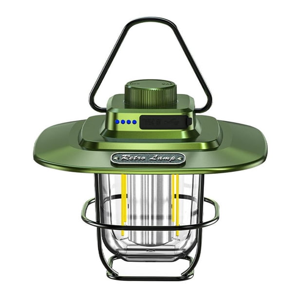 Linterna LED recargable para acampar 4 Uds verde Wdftyju