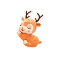 thumbnail image 1 of Cartoon Moose Snowman Christmas Deer Plum Blossom Plush Doll Cushion Birthday Gift for Girls, Christmas Gift-30Cm, 1 of 5
