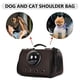 thumbnail image 4 of Bolsa De Transporte Para Mascotas Bolsa para perros y gatos, bolsa transpirable para mascotas, bolsa transparente de PU (marrón oscuro), 4 of 7