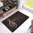 thumbnail image 3 of MKHERT Treble Love and Music Notes Doormat Rug Home Decor Floor Mat Bath Mat 30x18 inch, 3 of 3