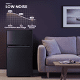 thumbnail image 4 of Patiosunny 3.6 Cu.Ft 2 Door Mini Fridge with Freezer, 7 Level Adjustable Thermostat, Small Refrigerator for Home, Office, Kitchen, Dorm and Bedroom (Black), 4 of 9