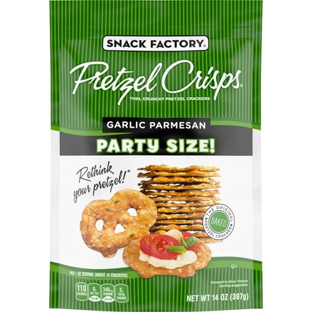 UPC 049508001607 product image for Snack Factory Pretzel Crisps Garlic Parmesan, Large Party Size, 14 Oz | upcitemdb.com