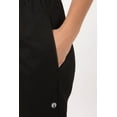 thumbnail image 5 of Chef Works Women's Essential Baggy Chef Pants, Elastic Work Pants with Side-Seam Pockets, Medium, Black, 5 of 7