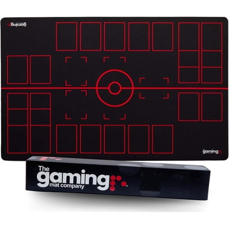 GMC Deluxe 2 Player Compatible Black Red Pokemon Stadium Mat Board Playmat