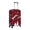 thumbnail image 3 of Bixox Washable Christmas Tree Buffalo Plaid Printed Luggage Cover, Fashion Suitcase Protector Fits for X-Large luggage, 3 of 8