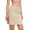 Beige, variant on Women's Half Slip Skirt for Under Dress Lace Trim Elastic Waist Underskirt with Slit Sides