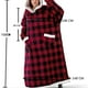 thumbnail image 4 of Manta de peluche con mangas, manta suave de gran tamaño, sudadera con capucha, sudadera con capucha Sherpa para mujeres y hombres, manta de franela esponjosa para TV con mangas, manta de cuerpo, 4 of 6