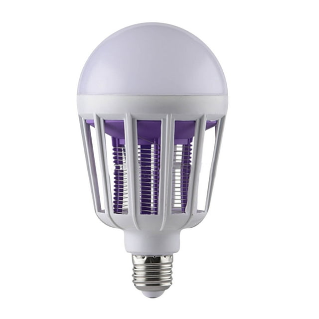 Electrodomésticos Bombilla E27 de 9 W, 2 en 1, lámpara LED electrónica antimosquitos, mata insectos y moscas, para interiores y exteriores.
