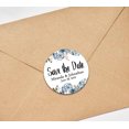 thumbnail image 4 of Darling Souvenir Round 45 Pcs Floral Border Save The Date Stickers Wedding Personalized Bride Groom Names And Date Envelope Seals - White, 4 of 4