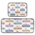 thumbnail image 2 of Kitchen Rug Set 2 Pieces Non Slip Kitchen Mat for Kitchen Home Floor Sink 47"x19"+27"x19" Pumpkins with Spooky Text, 2 of 7