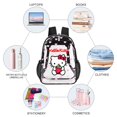 thumbnail image 6 of Heavy Duty Clear Backpack Clear Hello cat Kitty PVC Transparent Backpack Clear Bag Stadium backpack for Transparent Backpacks See Through Bag for Work, College, Concert, 6 of 8