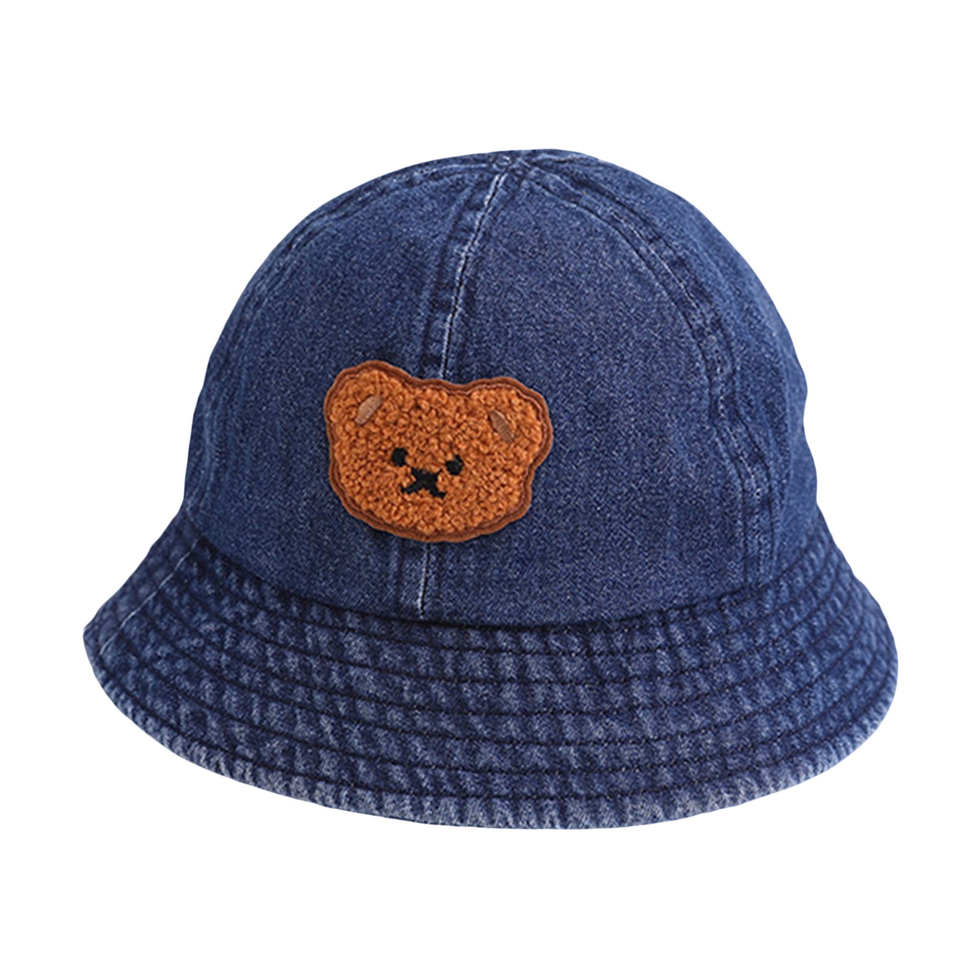 1pc White Cute Bear Fishing Hat For 1-2 Years Old Boys & Girls