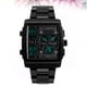 thumbnail image 2 of Reloj de pulsera analógico-digital deportivo militar cuadrado grande para hombre, resistente al agua, para exteriores (negro), 2 of 8