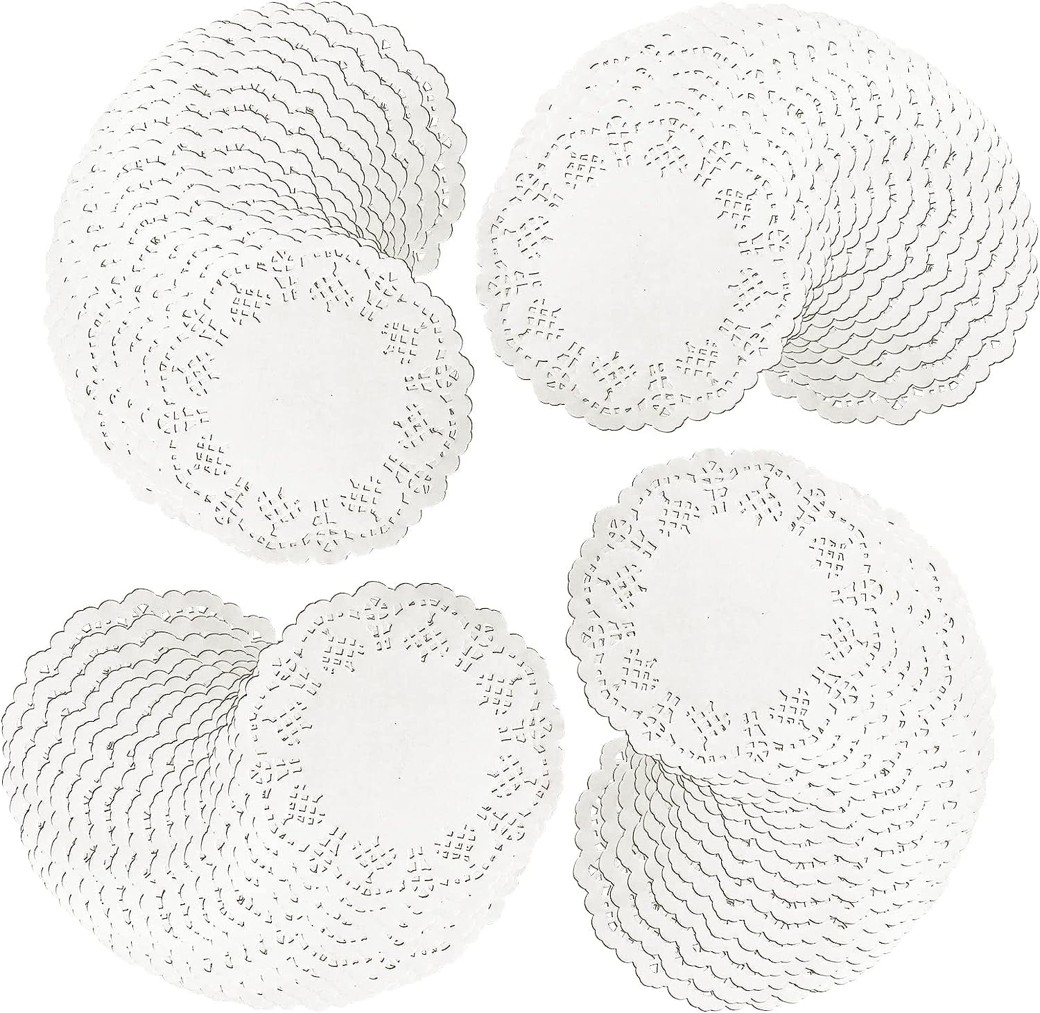 1500 Pcs Elegant White Lace Paper Doilies 45 Inch Round Greaseproof