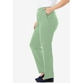 thumbnail image 3 of Woman Within Plus Size 7-Day Knit Straight Leg Pant Stretch Elastic Waist (Petite & Tall Available), 3 of 6