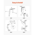 thumbnail image 4 of VEVOR Table Suspendue pour Balcon 12 x 32 Po Table de Bar pour Rambarde de Patio Extérieur Pliable, 4 of 9