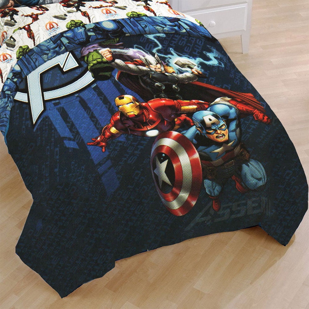 Marvel Avengers Full Bed Comforter Earth's Mightiest Heroes Bedding
