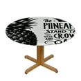 thumbnail image 3 of GOSMITH Picnic Dining Kitchen Farmhouse Summer Tropical Fruit Round Tablecloth White, 3 of 7