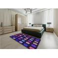 thumbnail image 4 of Ahgly Company Indoor Square Patterned Dark Purple Area Rugs, 3' Square, 4 of 6