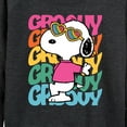 thumbnail image 3 of Peanuts - Groovy Stacked - Women's Lightweight French Terry Long Sleeve Shirt, 3 of 6