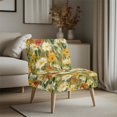 thumbnail image 3 of HELLHERO Flowers Pattern Dustproof Soft Fabric Armless Accent Chair Protector Decorations Armless Accent Chair Cover for Armless Accent Chairs, 3 of 8