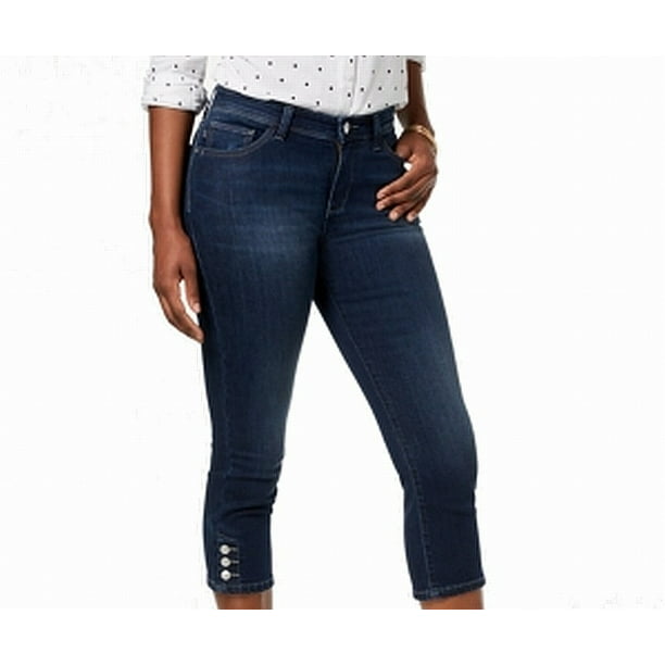 Lee - Womens Jeans Petite Stretch Mid-Rise Capri Skinny 8P - Walmart ...