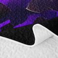 thumbnail image 5 of Manfei Sports Football Quilt Full, Gradient Lightning Full Bedspread Sets, Sky Blue Shatter, Black Reversible 3pcs, 1 Coverlet and 2 Pillowcases, 5 of 7