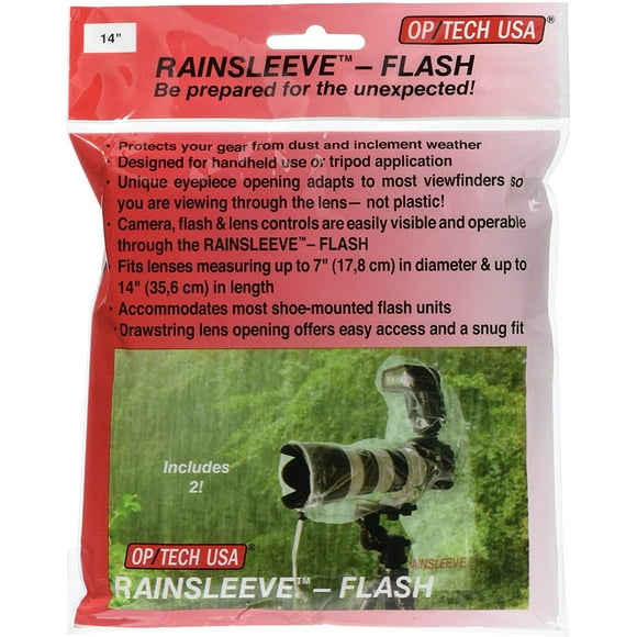 OP/TECH USA Rainsleeve-Flash 14-Inch (2-Pack), Clear