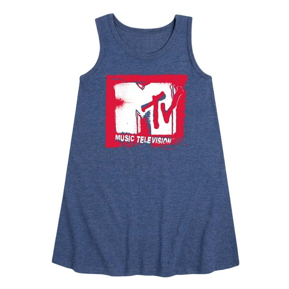 MTV Logo - Punk Poster - Toddler and Youth Girls A-line Dress