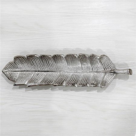 

BBH Homes UBBBVK033AB2020SC1HS 15.78 x 3.74 x 1.18 in. Handmade Silver Coated Decorative Aluminum Tray