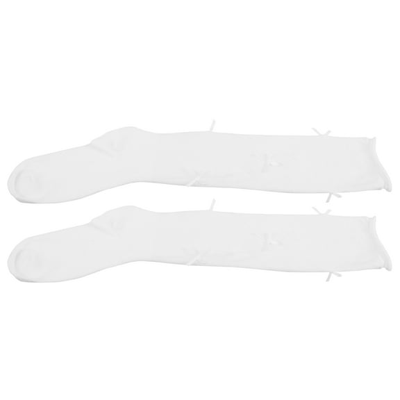 Worgeous Cute Bow Socks for Women Made from Soft Cotton with Antislip Design White Over the Knee Socks