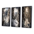 thumbnail image 3 of Designart "Path Through the Frosty Snow Forest IV" Landscapes Framed Wall Art Set Of 3 - White Snow Frame Gallery Set For Office Decor, 3 of 7