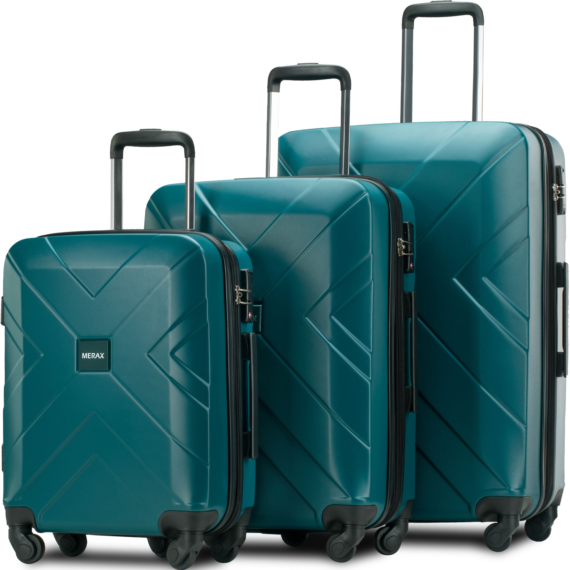 3 Piece Portable Suitcase Sets, SEGMART Lightweight Hardshell ...