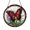 Acrylic 3.5 Inch, variant on Crimson Rose Butterfly And Purple Iris Suncatcher Ornament Item Sun